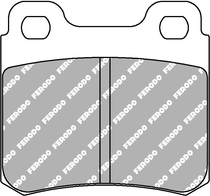Ferodo FCP586H, FCP586R manufacturer pad-profile technical drawing; not to scale
