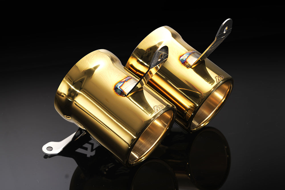 FI Exhaust — Dual Tips in Gold Ferrari 488 GTB