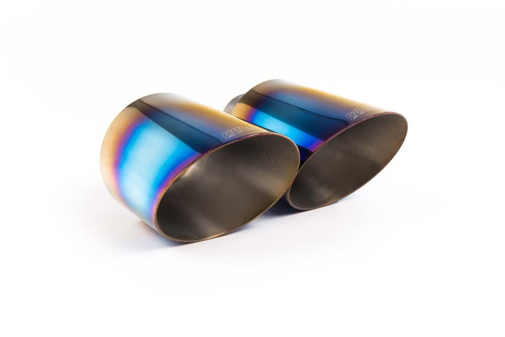 Milltek Secondary Cat-back Resonated. "Burnt" Titanium Tips - Part SSXSB036 - SSXSB036