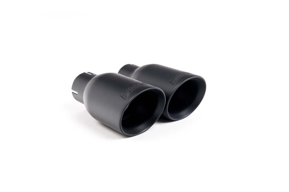 Milltek Cat-back Resonated (quieter). Cerakote Black Tips - ECE Approved - Part SSXAU464 - SSXAU464