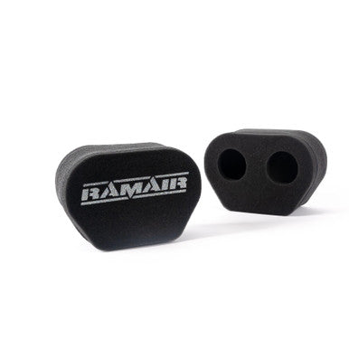 Ramair MS-006T pair of tall twin-inlet motorcycle carb sock foam filters