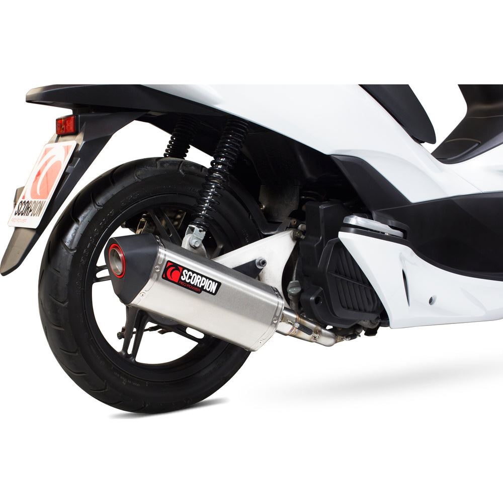 Scorpion RHA174SEO Serket Parallel stainless full system on Honda PCX 125 (2014–2016)
