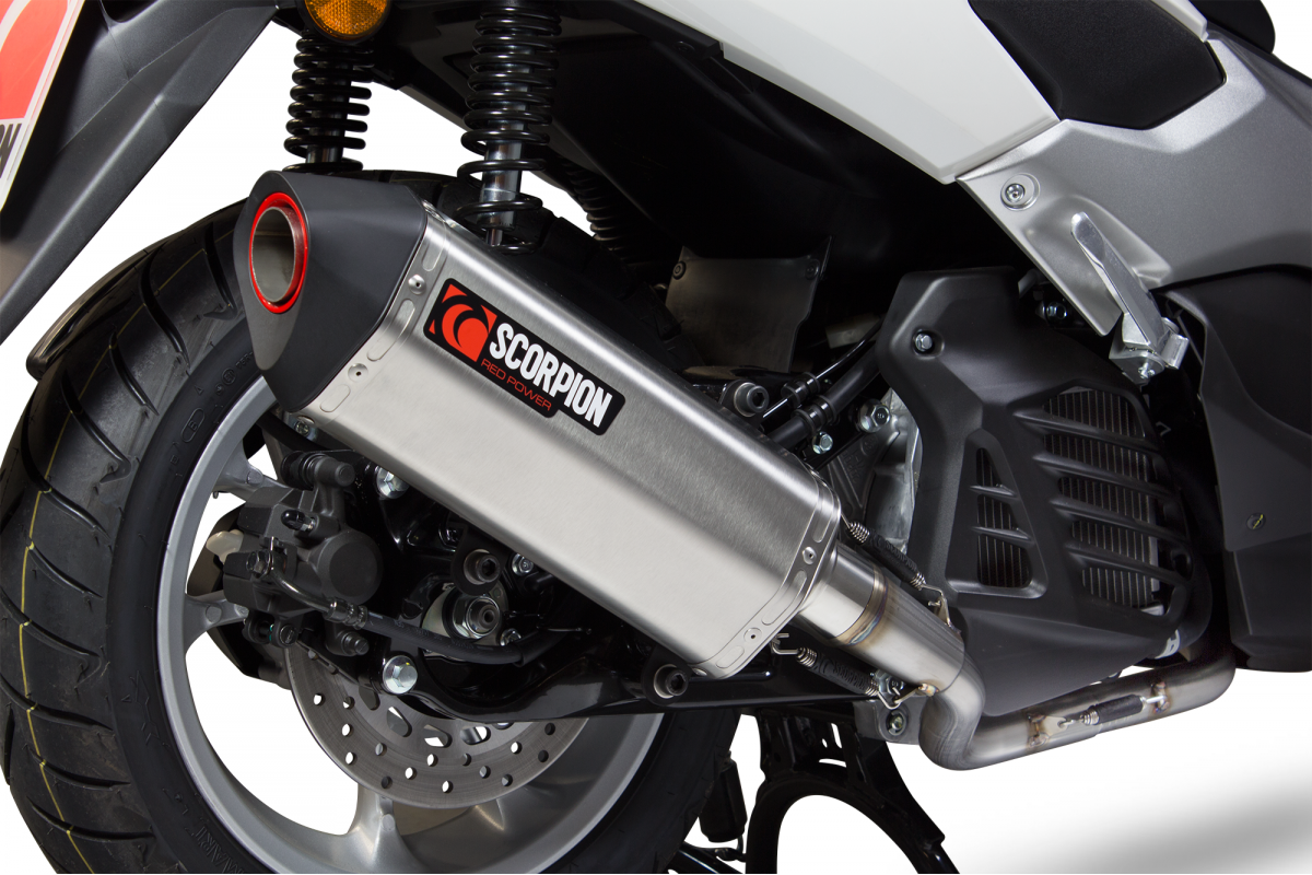 Scorpion RYA104SEO Serket Parallel stainless full system on Yamaha NMAX 125 (2015–2017)