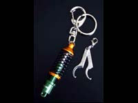 TEIN Damper Key Chain With Wrench, gold and green, TN016-008