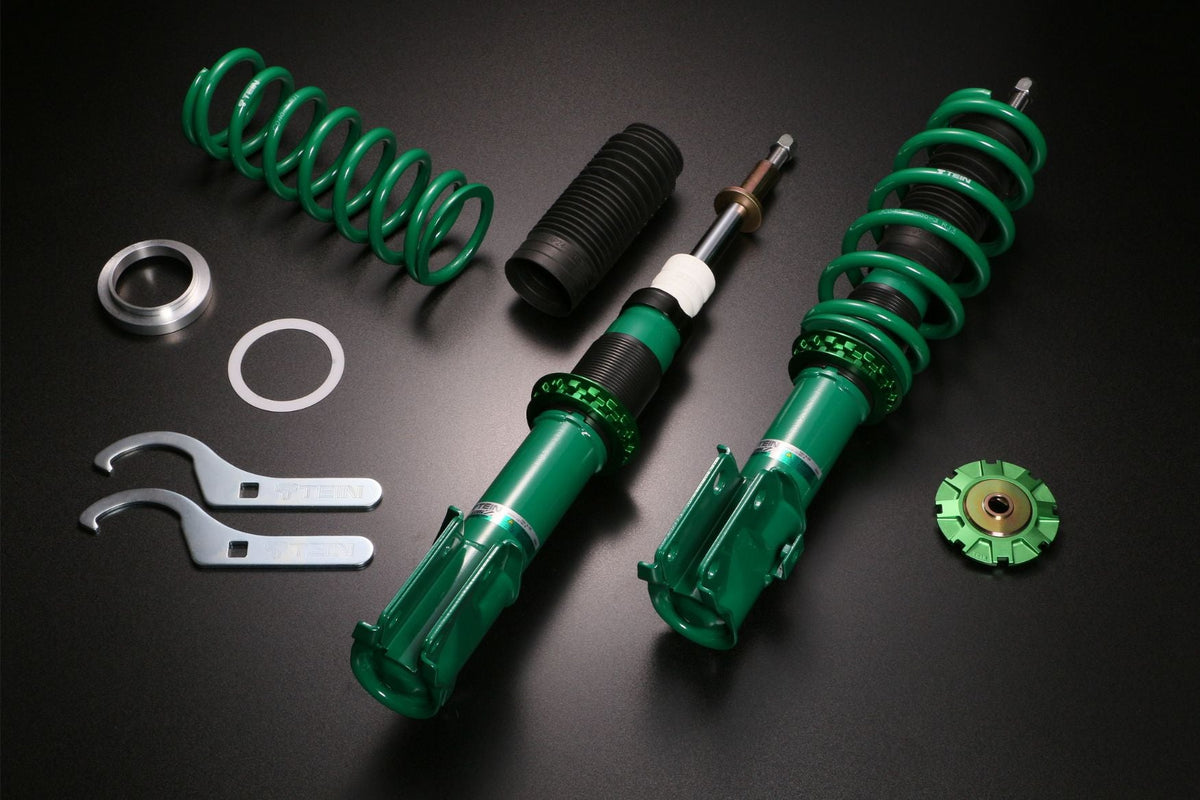 Representative TEIN street-basis suspension family image; vehicle-specific configuration may differ.