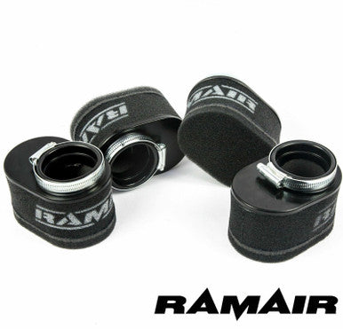 Ramair BK-011 four-pack of 52 mm universal motorcycle oval pod air filters