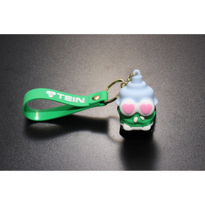 TEIN Dampachi keychain TN016-014 with green TEIN strap and Dampachi charm.