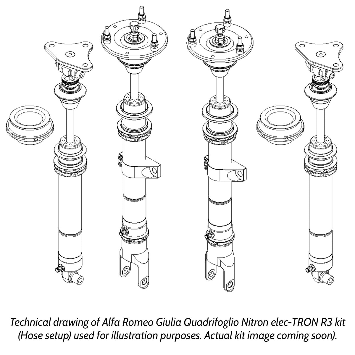 Nitron Alfa Romeo Giulia elec-TRON R3 Suspension Kit